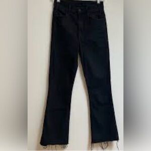 MOTHER Hustler Ankle Fray Size 26 Black